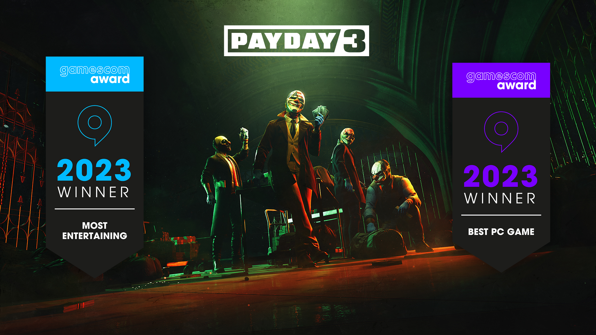 PAYDAY 3: Two time Gamescom Award winner! | pd3.gg