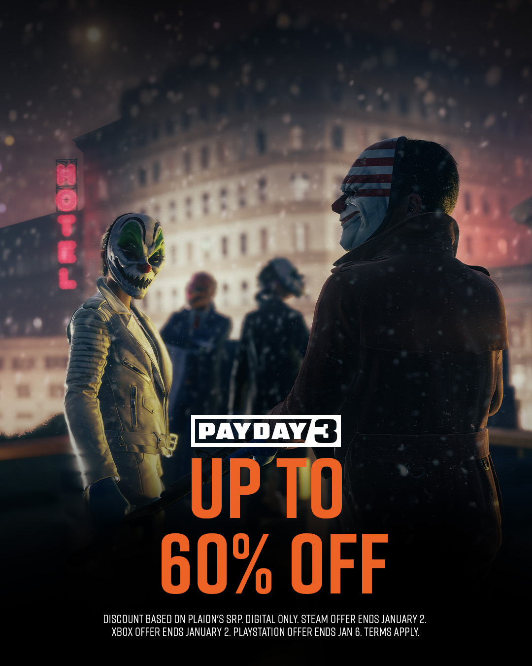 PAYDAY 3: Blog Update #39 - Happy Holidays (+ Winter Sale) | pd3.gg