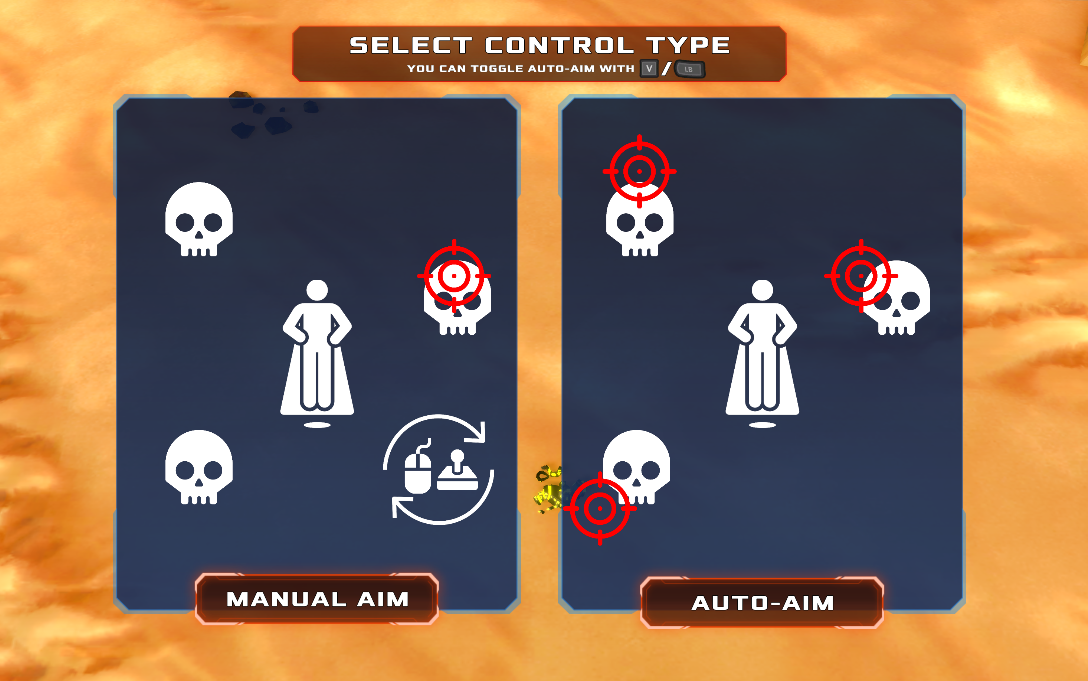 We added auto-aim controls after the request of some players.