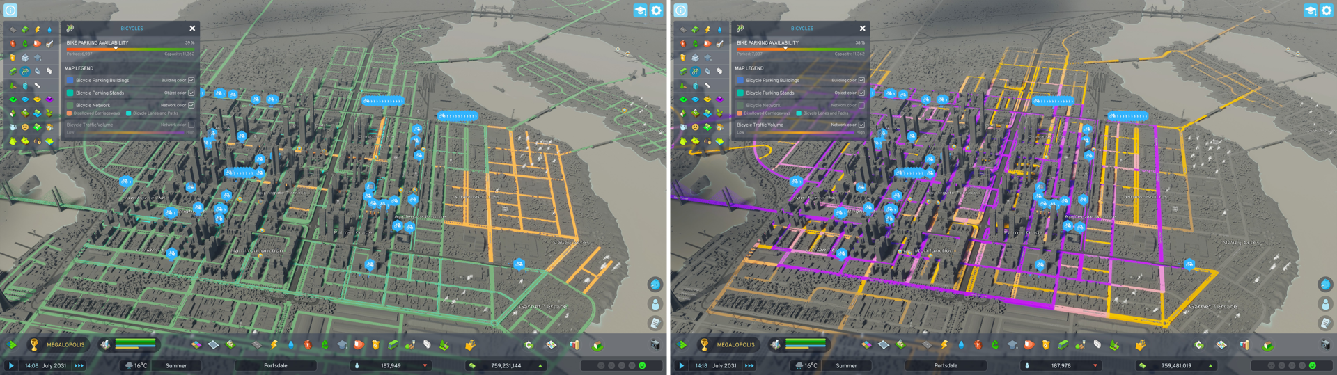 Инфо-вид велотрафика