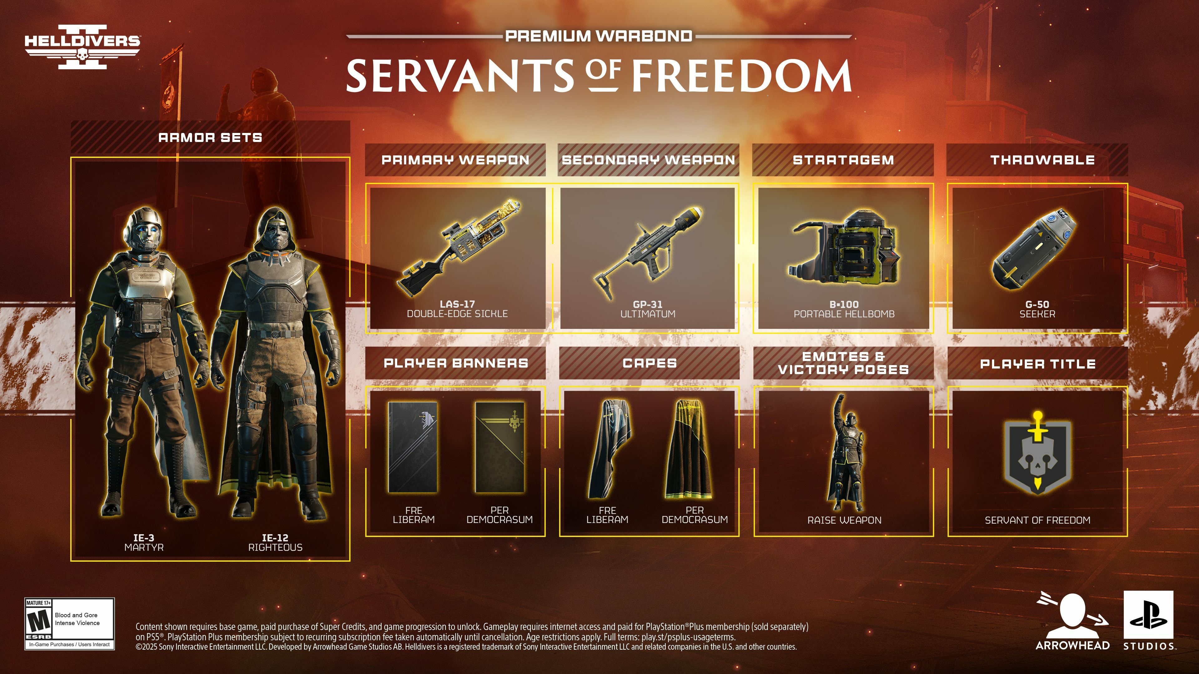 Image 5 from the official post “Super Earth calls for devotees with the latest Warbond: Servants of Freedom!”