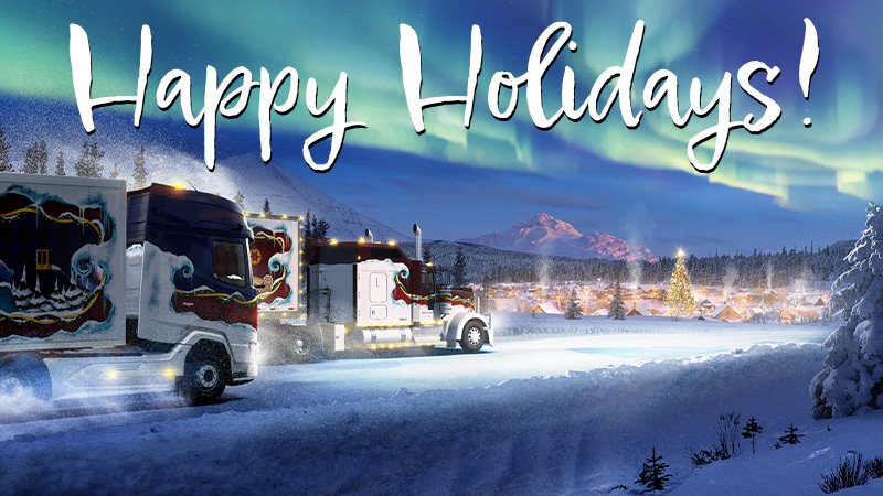 С наступающими праздниками от компании SCS Software!