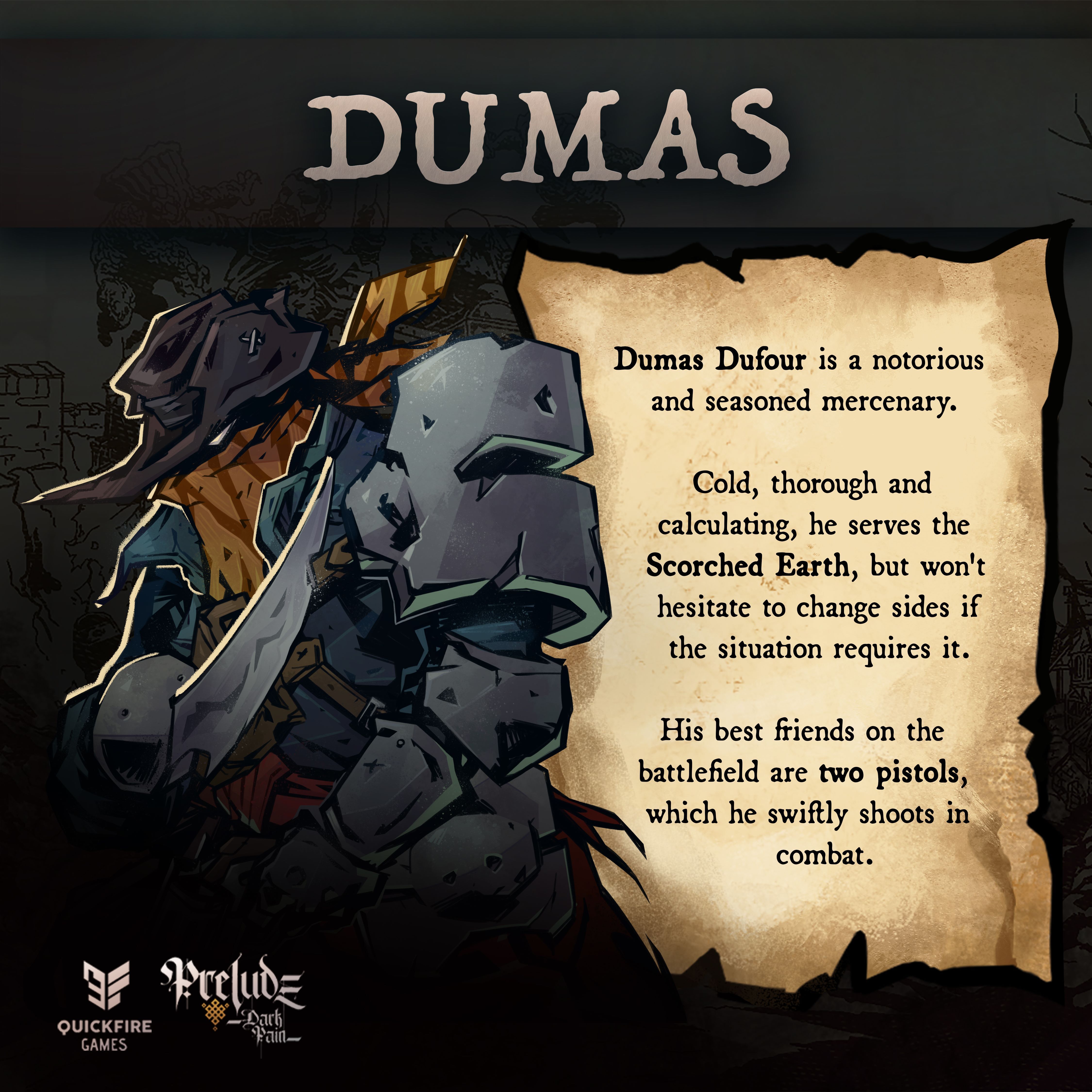 Prepare to cross blades (and guns) with the notorious mercenary Dumas!
