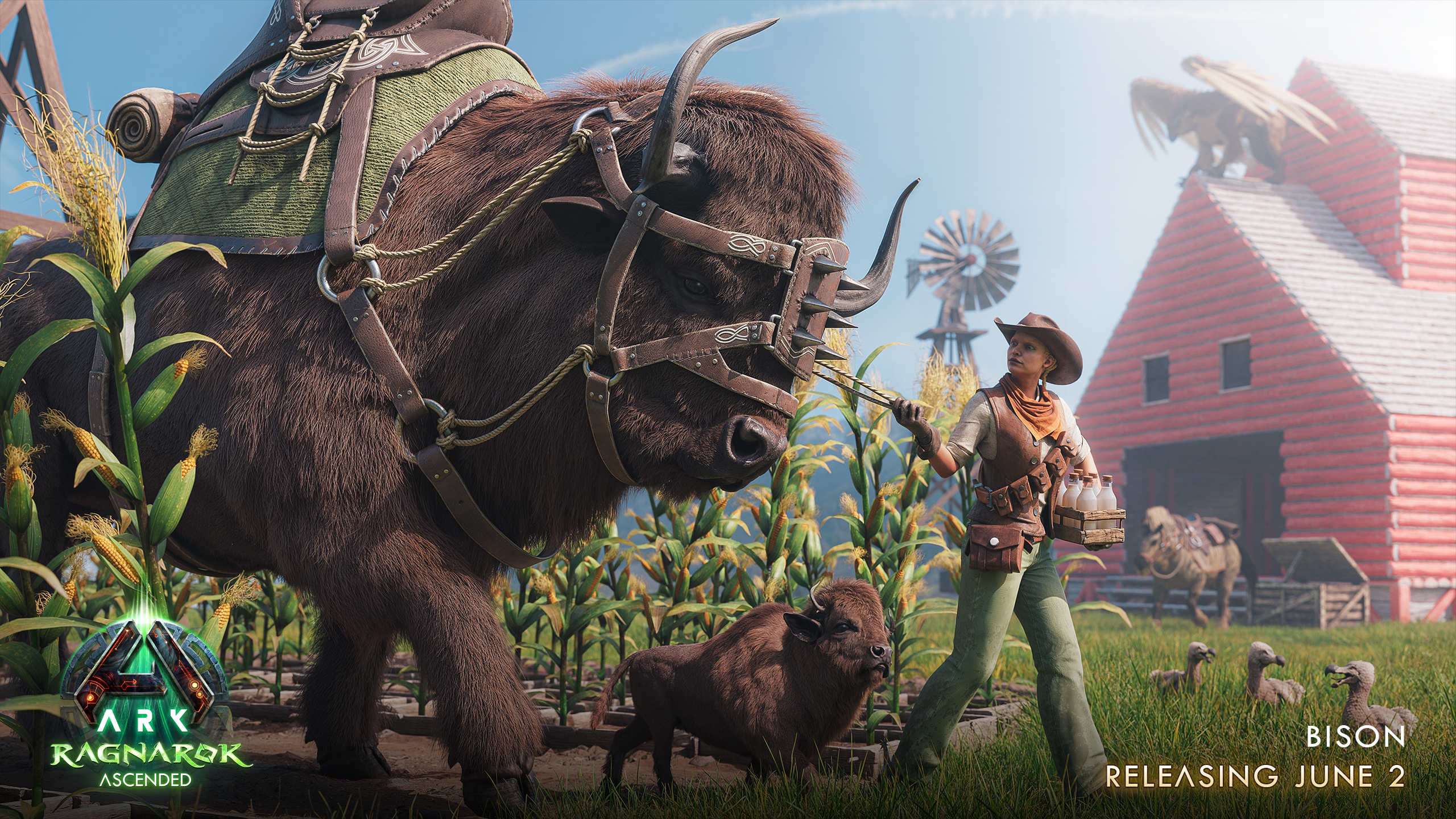 ARK: Survival Ascended Bison creature showcase revealing the new community-voted animal coming to Ragnarok