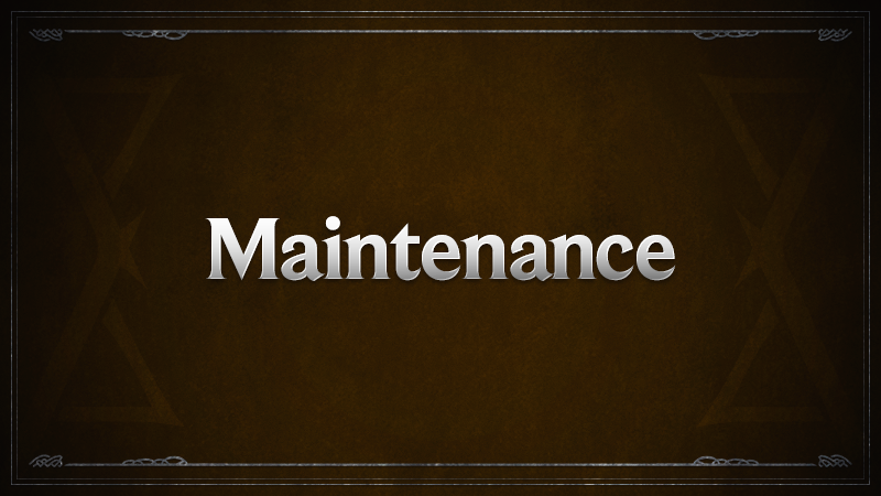 Maintenance notice