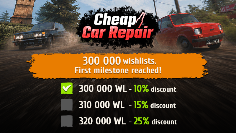 🔥 300,000 WISHLISTS – FIRST MILESTONE REACHED! 🔧