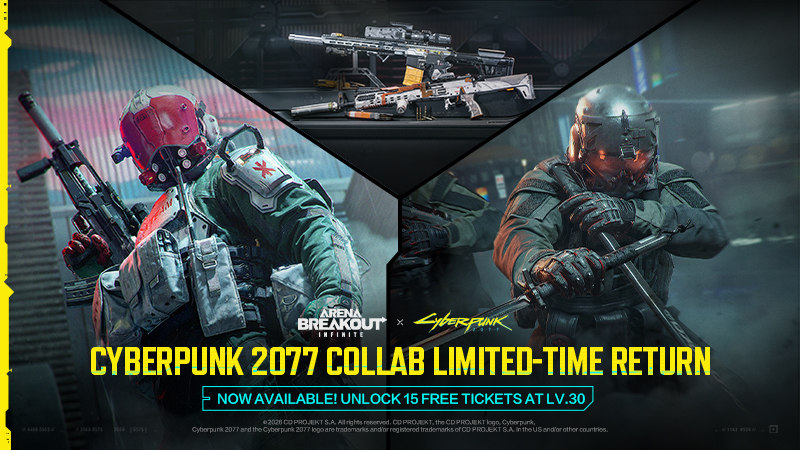 ABI × Cyberpunk 2077 Collab Returns Today- Red Items, Outfits & Melee Weapons