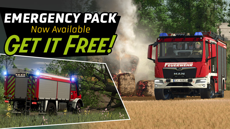 Экстренные службы в Farming Simulator 25: бесплатный набор Emergency Pack уже доступен!