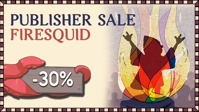 Becoming Saint has a 30% discount for the Firesquid's sale!