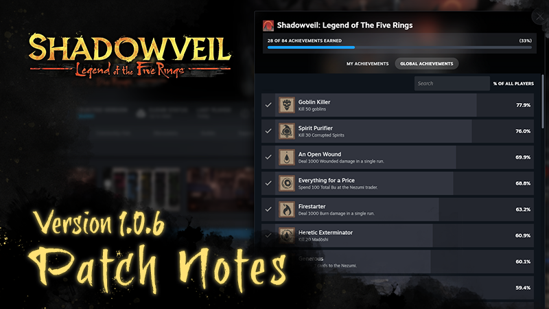 Shadowveil Patch 1.0.6 - Patch Notes