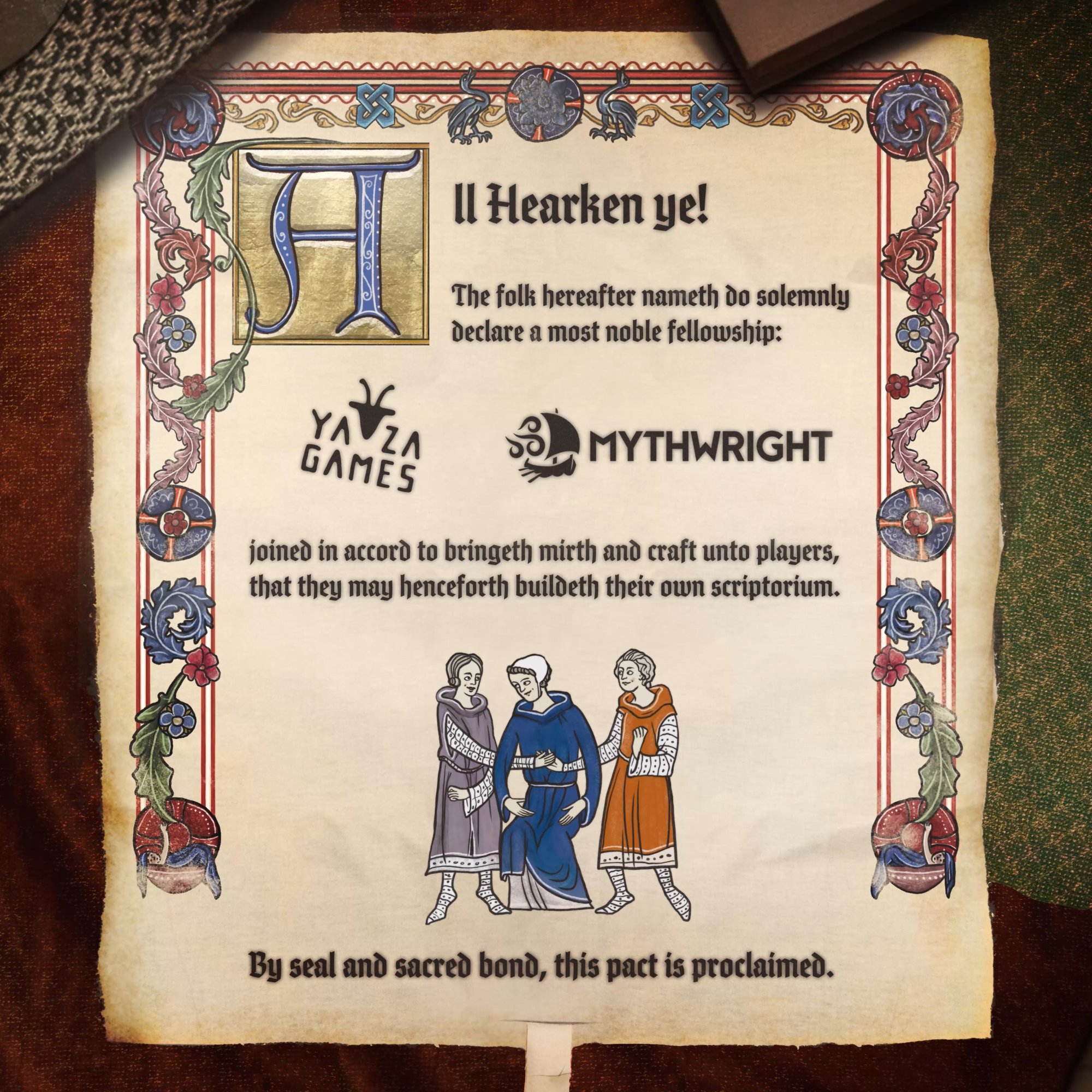New Scriptorium Video, New Publisher, and Playtest Sign-Ups Open!