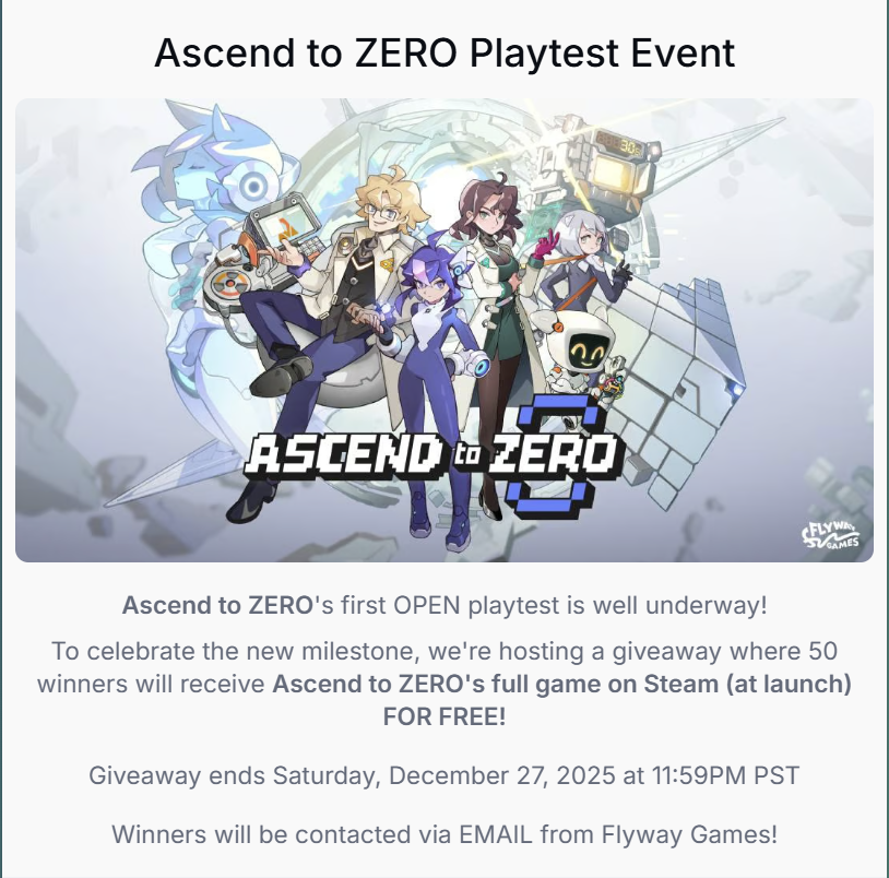 『Ascend to ZERO』コミュニティイベント!