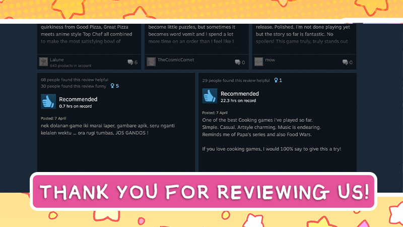 Thank You For Reviewing Us!