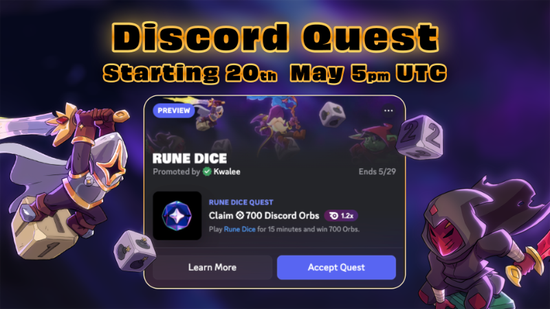 Rune Dice has a Discord Quest!