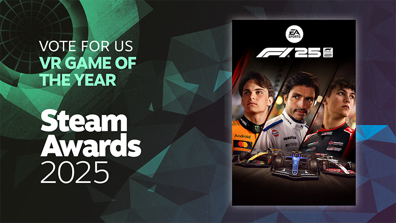 『F1® 25』は、Steamアワードの「VRゲームオブザイヤー賞」にノミネートされました