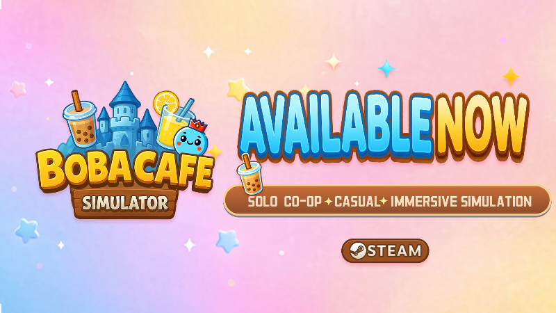 Boba Cafe Simulator is now available on Steam! ????watch gameplay livestream!