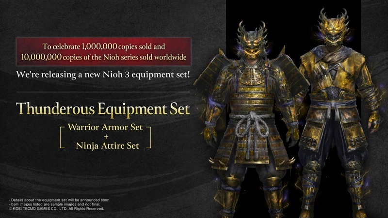 Nouvel ensemble d'équipement pour Nioh 3 !