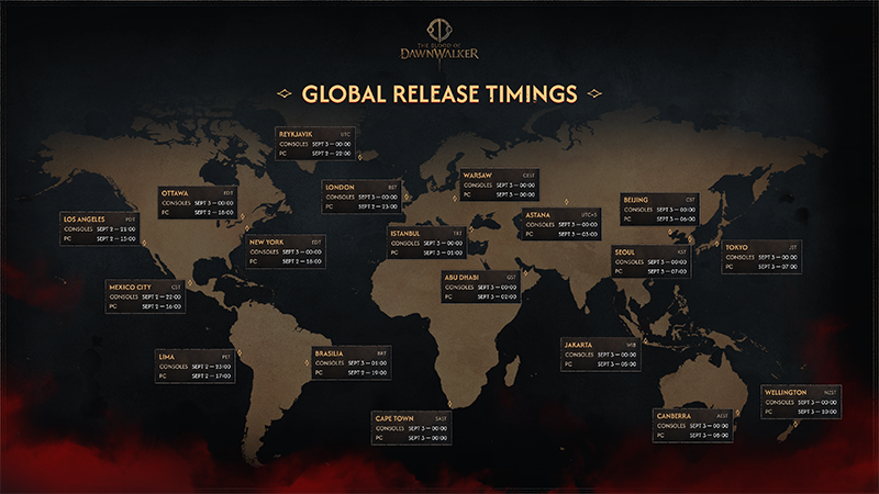 The Blood of Dawnwalker - Global release timings are here!