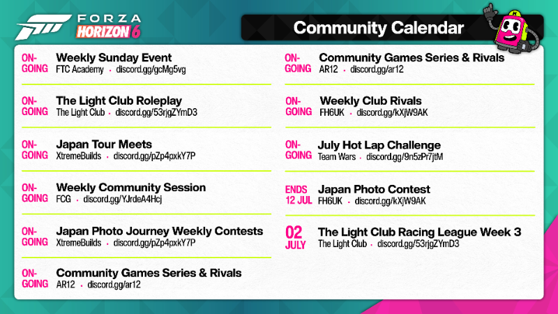 Forza Horizon 6 Community Calendar - June 29
