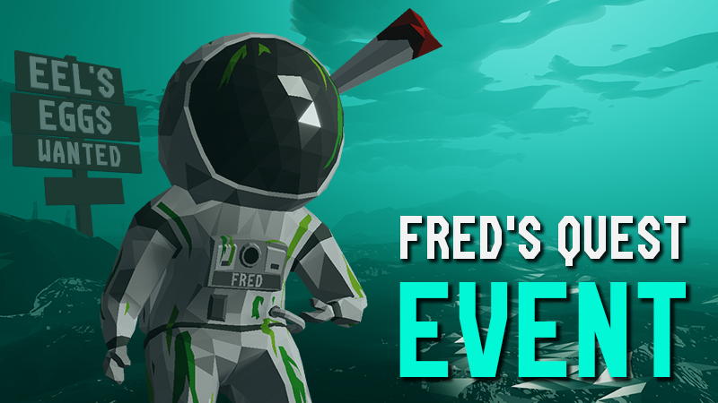 Approximately Up Fred's Quest water planet event - official Steam news header