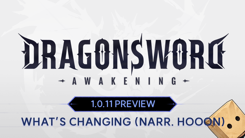 [Video] 1.0.11 Patch Preview Video Now Available