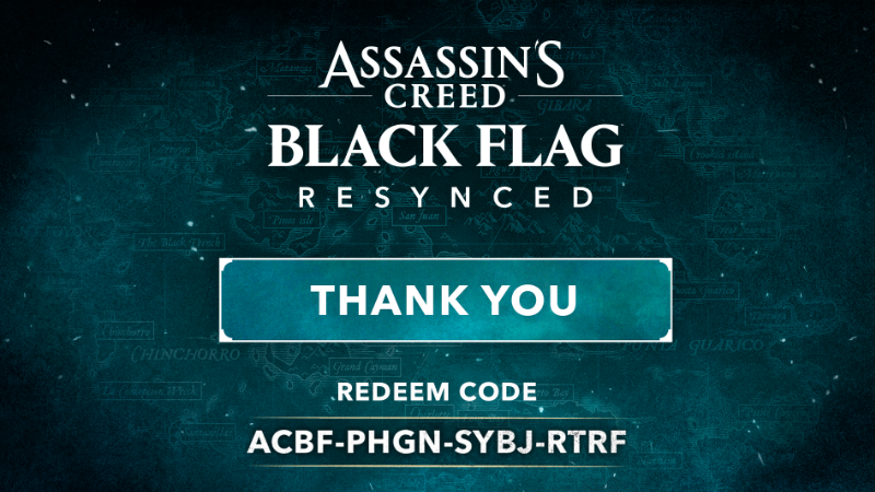 Thank you for your support on Assassin's Creed Black Flag Resynced!