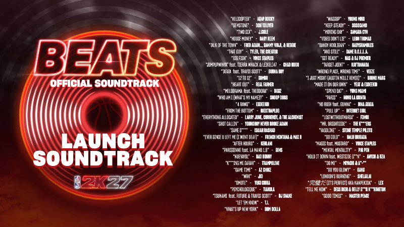 NBA 2K27: 2K Beats Soundtrack
