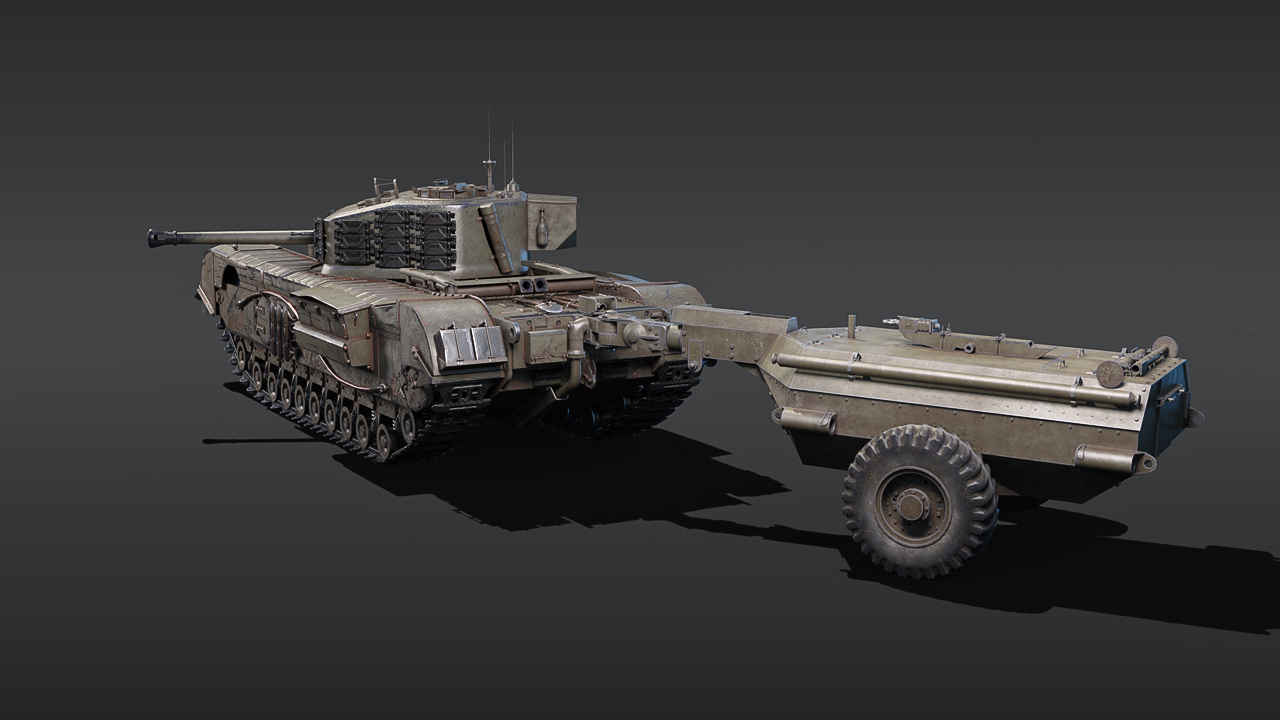 Churchill Mark VII – Crocodile – Flame Thrower Tank