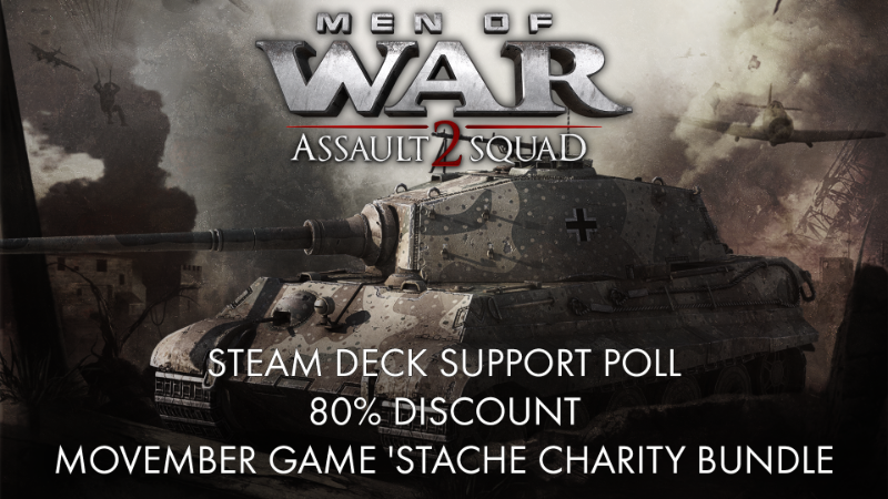 Men of War: Assault Squad 2 on Steam Deck? | 80% Discount | Movember Charity