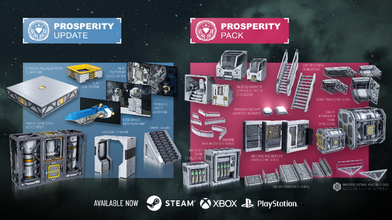 Space Engineers: Prosperity Update & Pack Live Now!