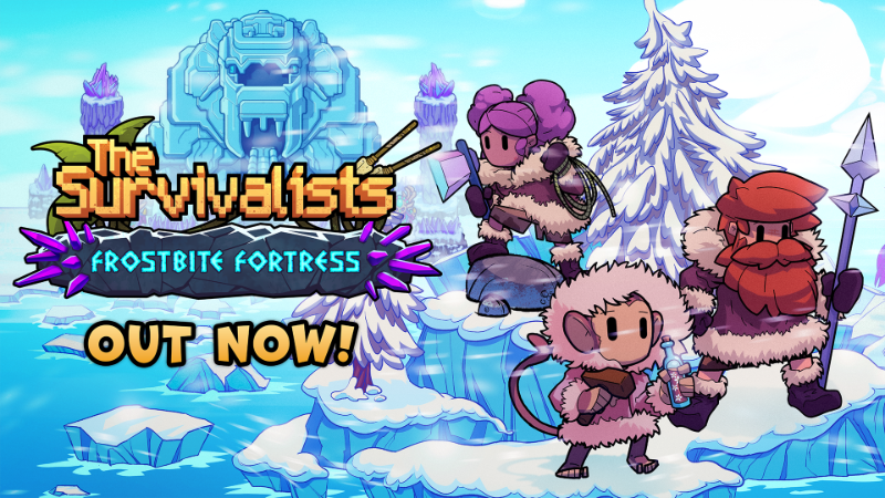 The Survivalists' Frostbite Fortress DLC is OUT NOW! 🐵❄️