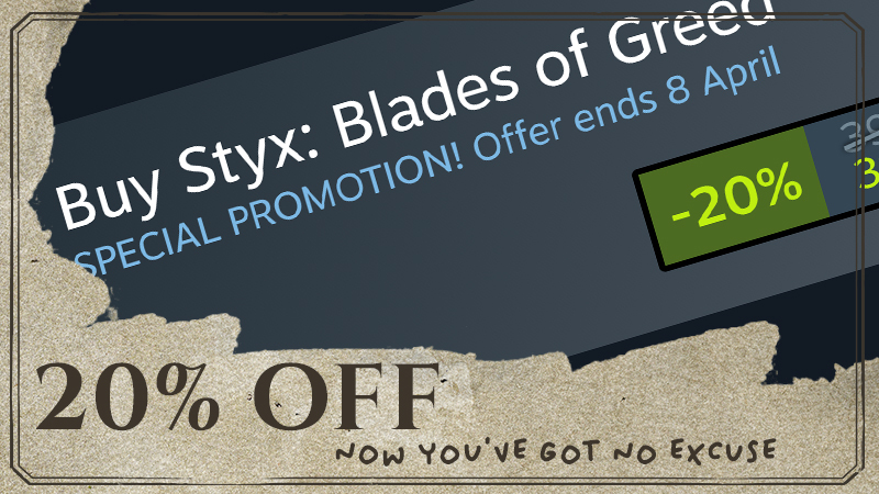 20% Off of Styx: Blades of Greed