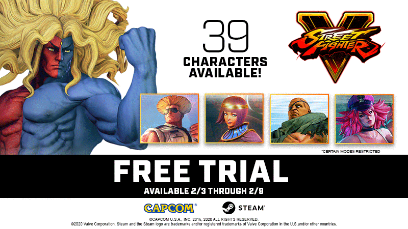 Street Fighter V - Join the SFV Free Trial Now! All 39 Characters