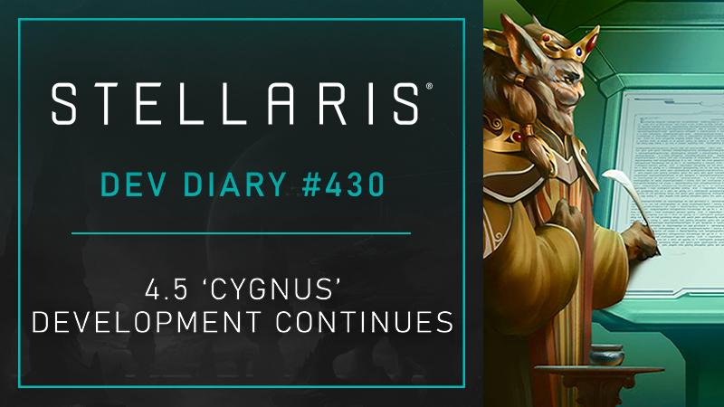 Stellaris Dev Diary #430 - 4.5 ‘Cygnus’ Development Continues
