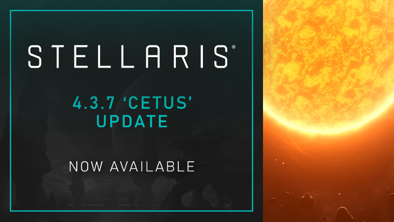 Stellaris 4.3.7 hotfix patch released (checksum 4f3c)